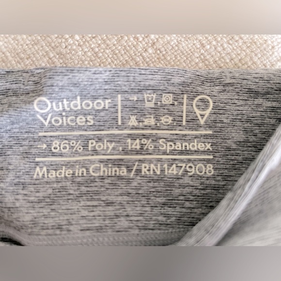 Outdoor Voices Two Tone Dove/Ash Gray Warmup Workout Legging Yoga Tight Sz S - Picture 10 of 10